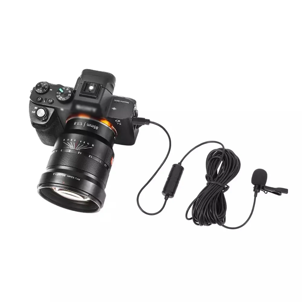 YC-VM20 3 5 мм Аудио Видео Запись Lavalier отворот Клип микрофон для DSLR видеокамеры