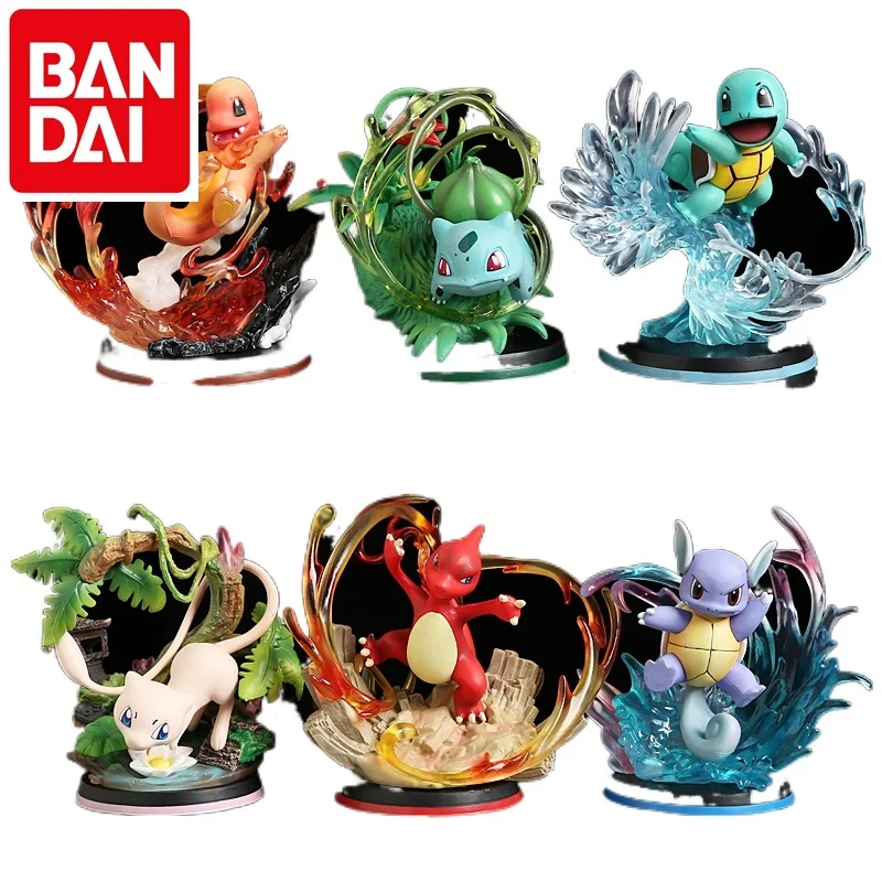 

Оригинальные японские мультфильмы BANDAI, куклы, Покемон, Пикачу, модель маленького огненного дракона, куклы, персонажи аниме