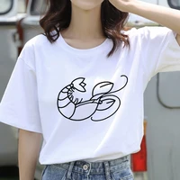 lovely lobsterling t shirt women summer tops tshirts short sleeve round nack t shirts leisure top tee casual ladies tshirt
