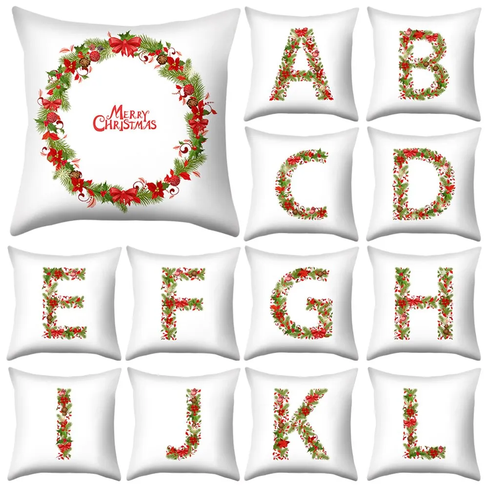 Чехол для рождественской подушки блестящий хлопковый и льняной удобный чехол