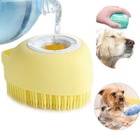 pet grooming brush cleaner dogs shampoo massager brush bathroom puppy cat massage comb shower brush for bath cat soft silicone
