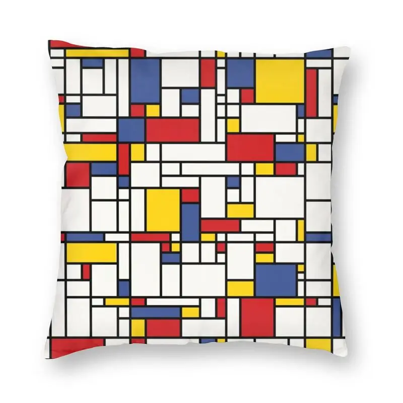 Piet Mondrian абстрактная поп-арт красные синие прямоугольные подушки чехол украшение
