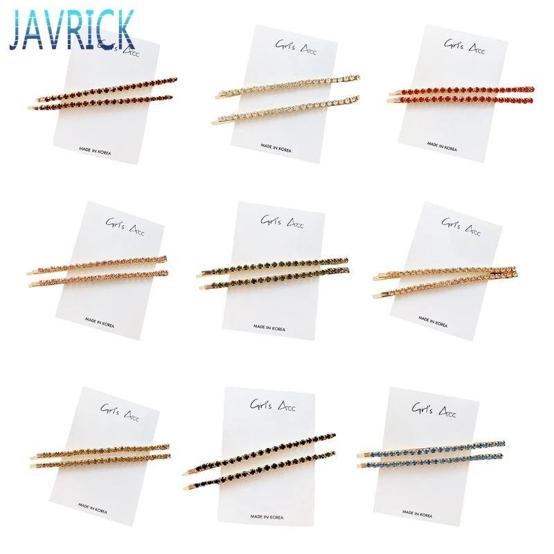 2 шт./пара Для женщин металлическая изогнутая заколки для волос Заколки Цветной