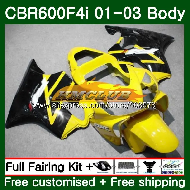 

Body For HONDA CBR 600 F4i CBR 600F4i 600 FS 2001 2002 2003 70CL.5 CBR600F4i CBR600FS CBR600 F4i 01 02 03 Fairings Light yellow