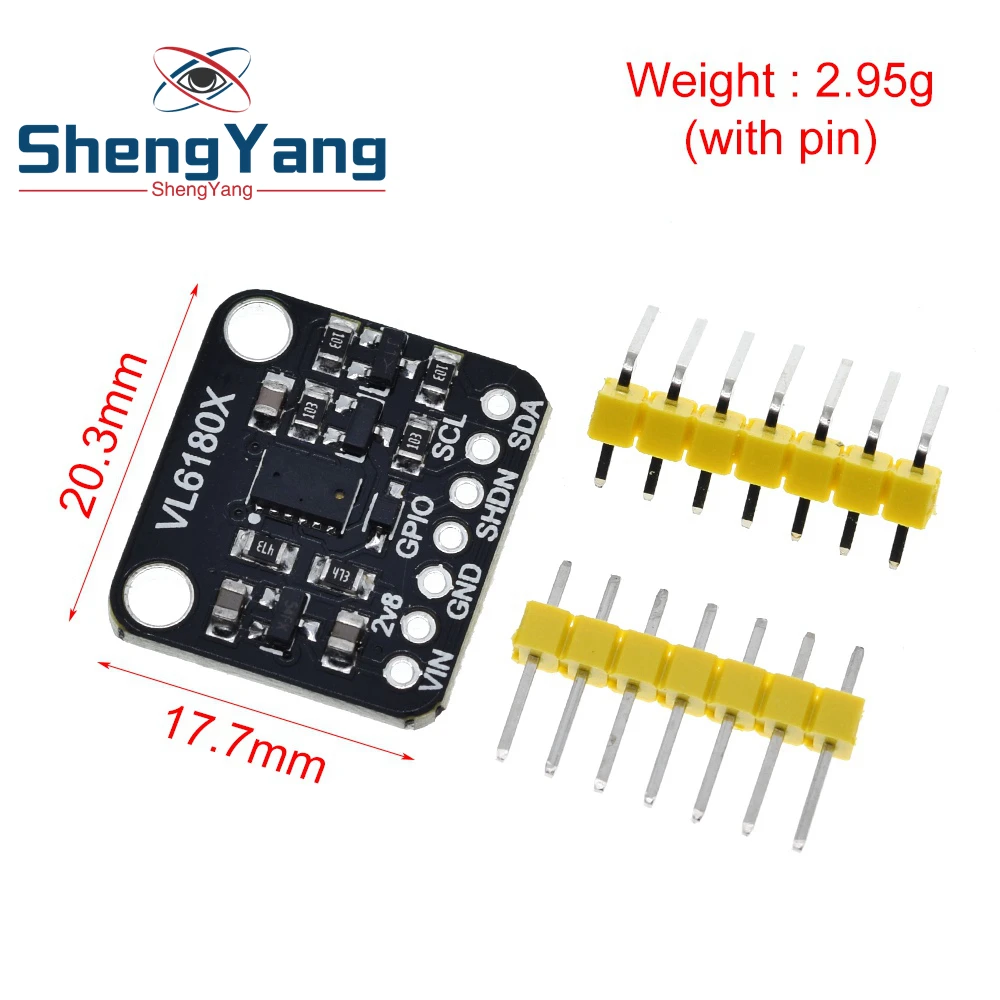 1 шт., оптический датчик дальности VL6180 VL6180X, интерфейс Arduino I2C, 3,3 В, 5 В