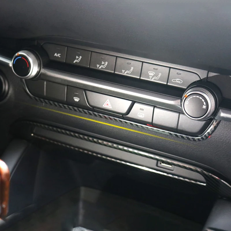 

For Mazda 3 Axela 2019 2020 Stainless Steel Car Dashboard Central Control Trim Cover Interior Mouldings Sticker Accessories