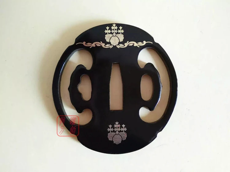 Прочная Железная сталь Tsuba Guard для японской самурайский меч катана Wakizashi нож