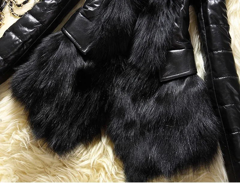 Black Fur Coat Female Autumn Winter 2020 Women's Imitation Fox Fur Coat Women Fur Thick Imitation Fur Mujer Outwear Ladies B8