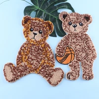 cartoon plush doll brown bear diy decorative large patch sewn on the sweater personalized towel embroidery accessories