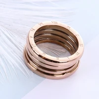 classic spring numeral ring for men women girls 18kgp rose gold stainless steel luxury charms jewelry gift free shippinggr242