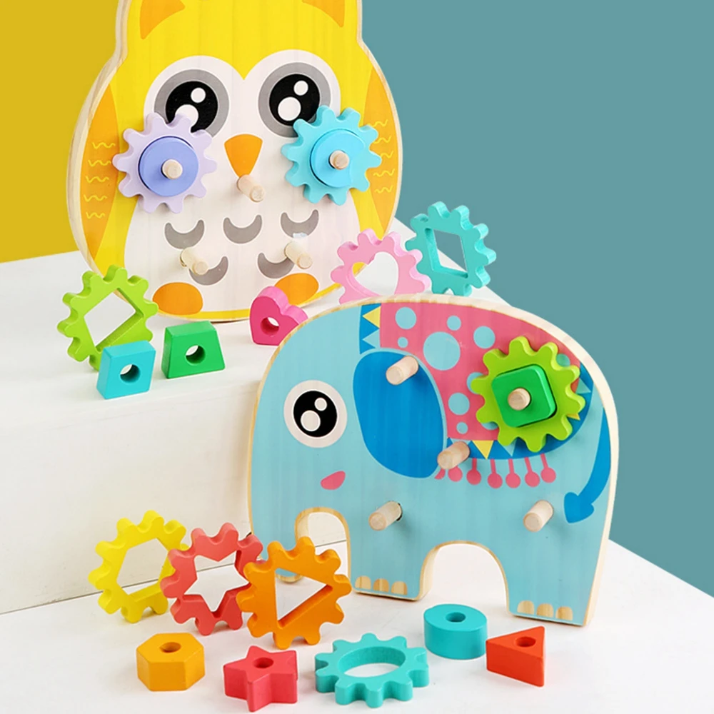 

Montessori Educational Wooden Toys Animal Geometric Shapes Matching Toys Early Learning Exercise Hands-on Ability Children Gift