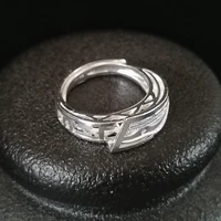 bastiee 999 sterling silver rings for women gothic antique accessories vintage ring men adjustable unisex luxury jewelry