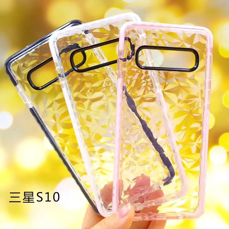 Модные текстурные чехлы с алмазным рисунком для Samsung S10 S10e Plus A51 A71 Note10 Pro