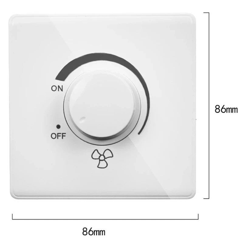86 Type Ceiling Fan Adjustment Stepless Speed Controller Wall Switch 220V 10A |