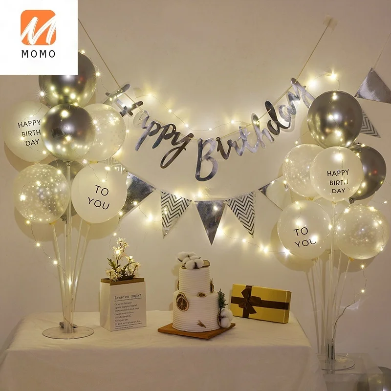 

Full-Year Birthday Arrangement Boy and Girl Baby Children's Happy Party Scene Decoration Props Balloon Background Wall