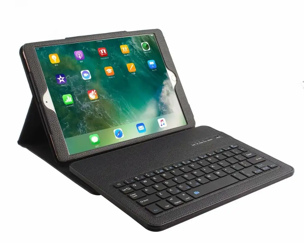 Фото Съемный кожаный чехол-подставка с Bluetooth клавиатурой для IPad 10 2 дюймов 2019 планшет Съемный кожаный чехол-подставка с Bluetooth клавиатурой для IPad 10 2 дюймов 2019 планшет