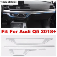 for audi q5 2018 2022 front center multimedia control instrument panel cover trim 4 pcs stainless steel accessories interior