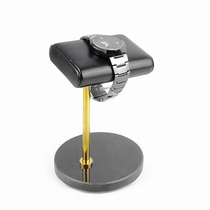 

Black Marble Base Watch Stand Metal Rod Watch Display Props Bracelet Display Stand Jewelry Stand Shoot Props