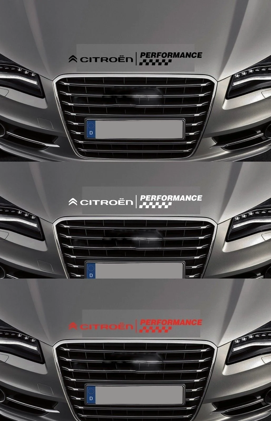 

For - PERFORMANCE BONNET CHECKS CAR DECAL STICKER DS3 585mm long