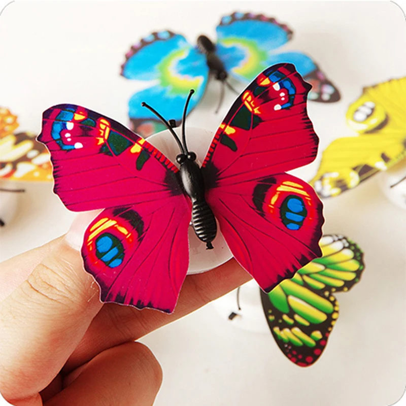 Творчество ночник Pasteable Пластик светодиодный тумблер 3dbutterflylamp настенные