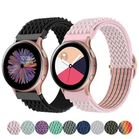 20mm 22mm nylon strap for samsung galaxy watch 4classicactive 2gear s3amazfit gts solo loop bracelet huawei watch gt 2e band