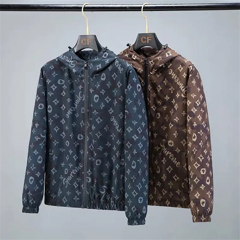 

Fashionable men's and women's casual jacket coat hooded zipper windbreaker 2021 spring and autumn high quality coat M-5XL