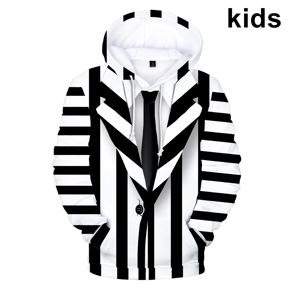 Для детей от 3 до 14 лет Детские толстовки с капюшоном Beetlejuice БЕТЕЛЬГЕЙЗЕ 3D принтом