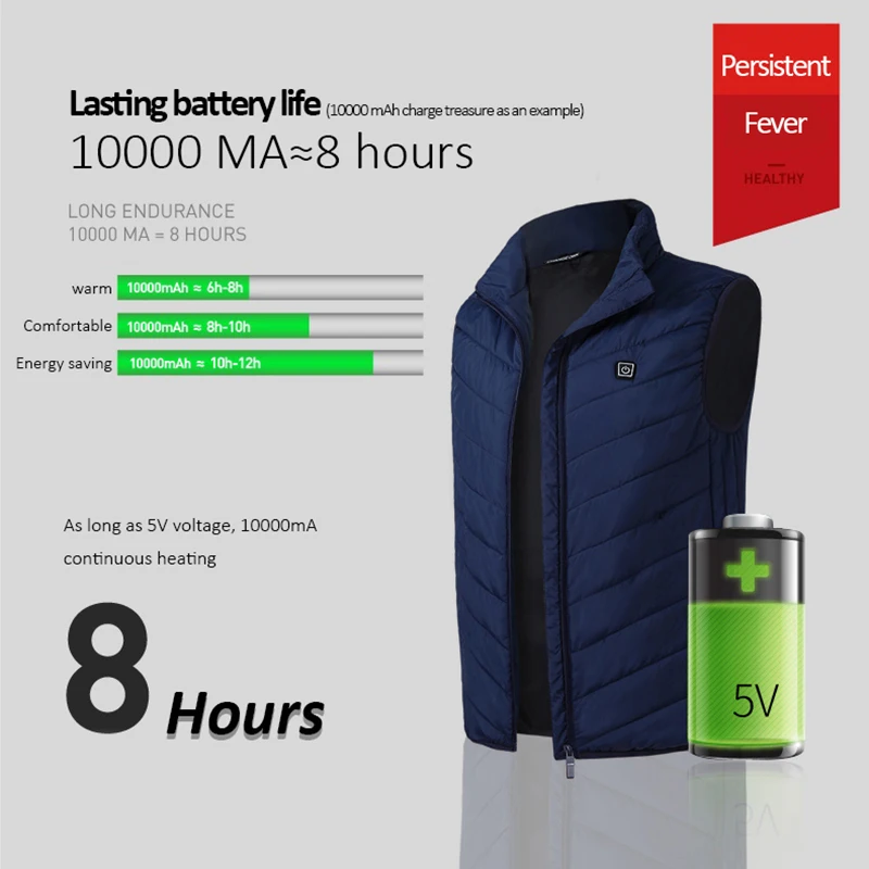S-8XL USB Electric Heated Vest Hot Sale Ntelligent Heating Waistcoat Thermal Warm Clothing Outdoor Camping Hiking Jacket | Спорт и