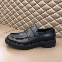 high quality men dress shoes casual business fashion genuine leather british style classic slip on trendy loafers