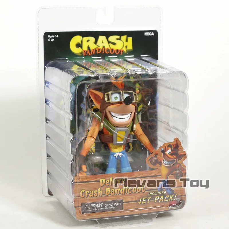 NECA Crash Bandicoot с реактивной доской ПВХ фигурка Коллекционная модель игрушки
