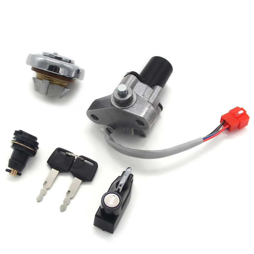 

Ignition Switch Fuel Gas Cap Seat Lock Key Kit For Yamaha XVS400C Drag Star Classic XVS125 XVS400 4TR-82021-00 4TR-82501-00