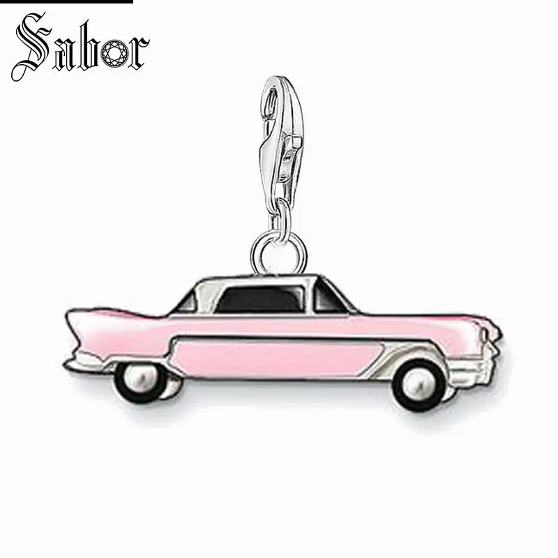 Розовый Классический Шарм в виде автомобиля подарки ювелирные изделия для