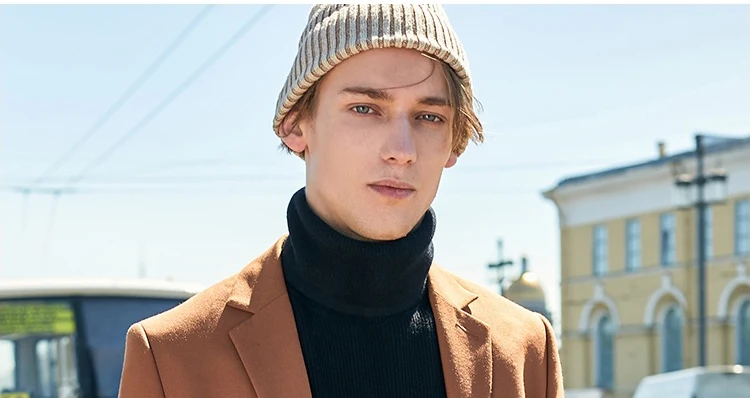 JackJones Мужской умный Повседневный светильник с длинными рукавами свитер с воротником-стойкой 219324525