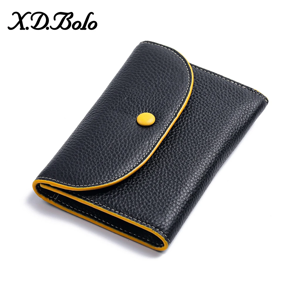 

XDBOLO Leather Women Wallet Zipper Girl Brand Designed Genuine Leather Ladies Coin Purse Female Card Holder Wallets Billetera