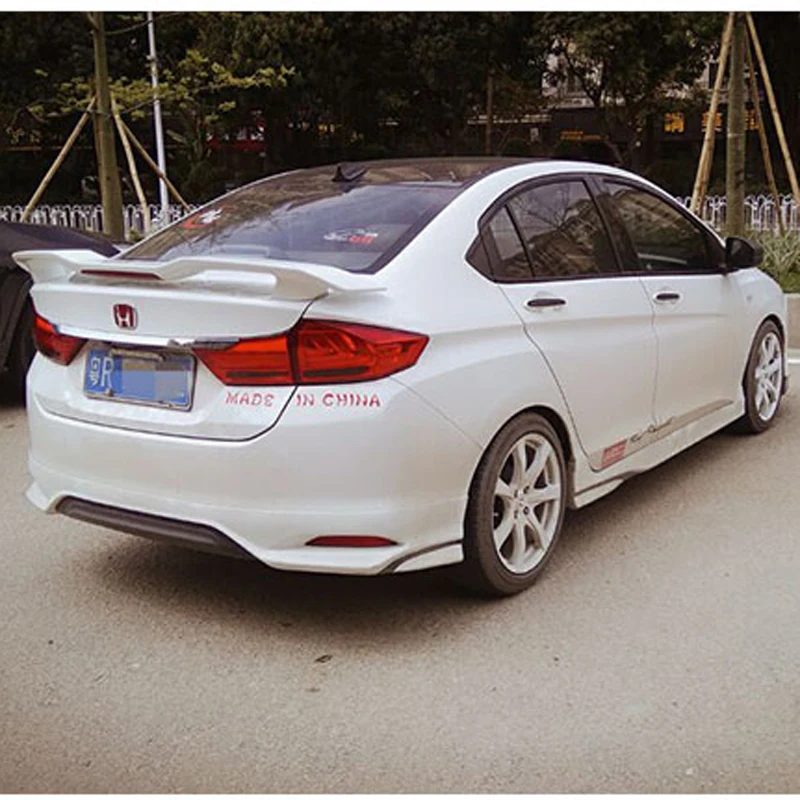 

Спойлер для Honda City GT Style 2015 2016 2017 автомобильное украшение в виде хвостового крыла ABS пластик Неокрашенный праймер задний спойлер багажника