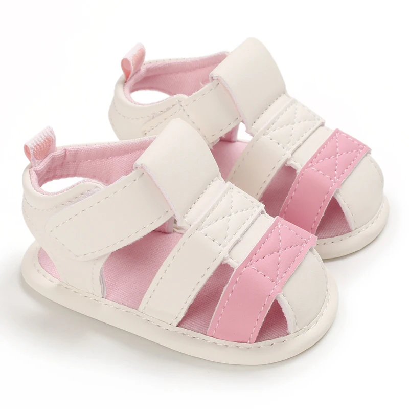 

0-18M Summer Kids Sandals Baby Boy Crib Shoes Girl Soft Sole Solid Hook Shoes Causal Cute Infant Shoe