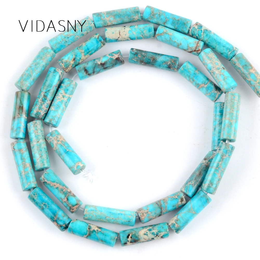 Бусины с натуральным камнем для изготовления ювелирных украшений 4*13 мм бусины