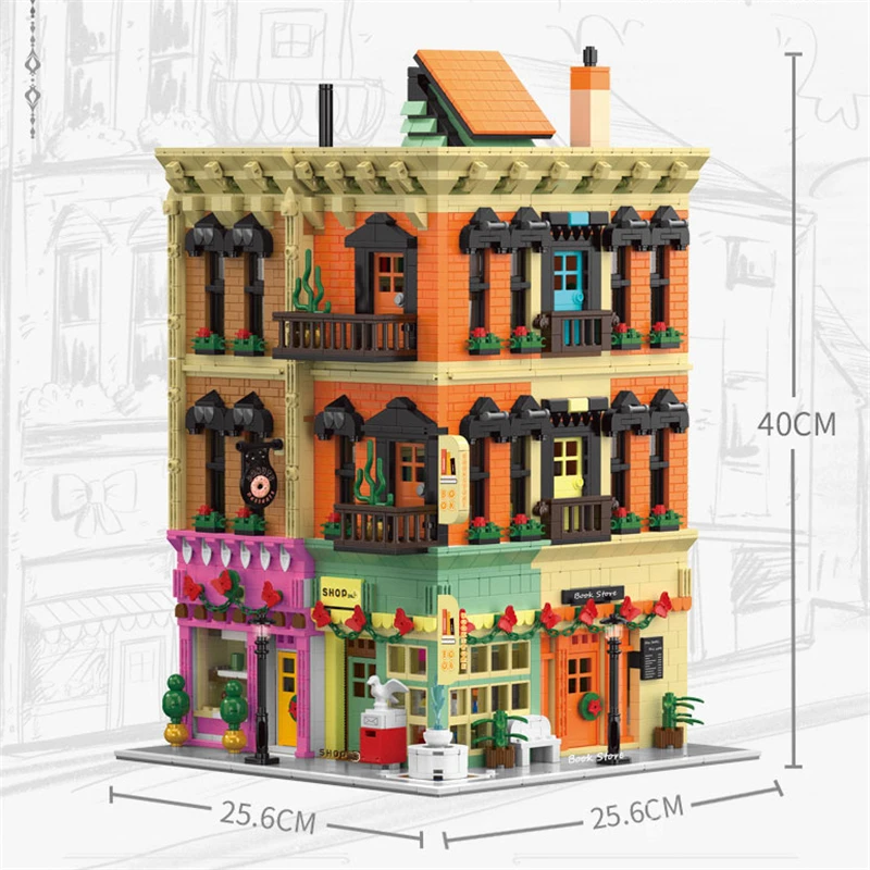 

Xingbao 01009 New Europa Style Series 4215pcs European Town 3 Floors Variety Store Building Blocks Bricks Streetscape Model Kits