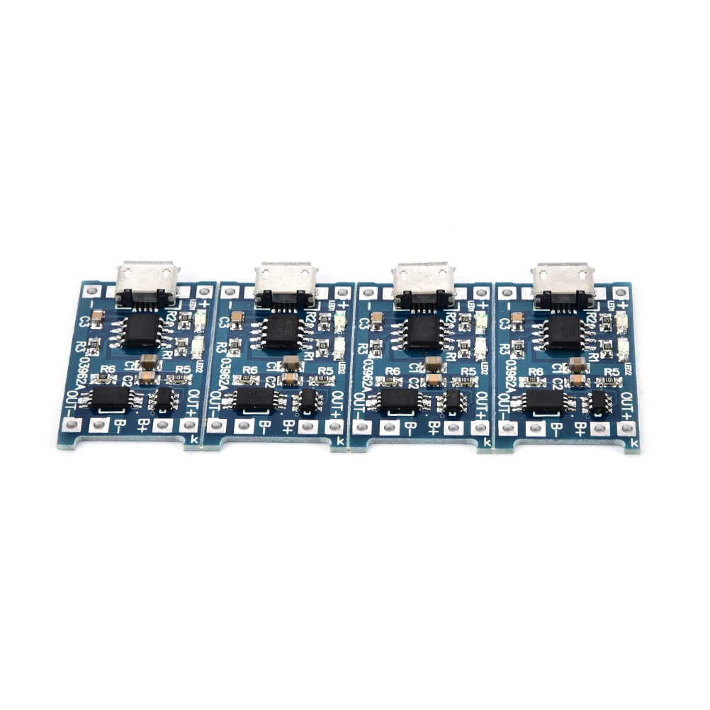 4 шт./лот 5 в Micro USB 1A 18650 литиевая батарея зарядная плата модуль зарядного