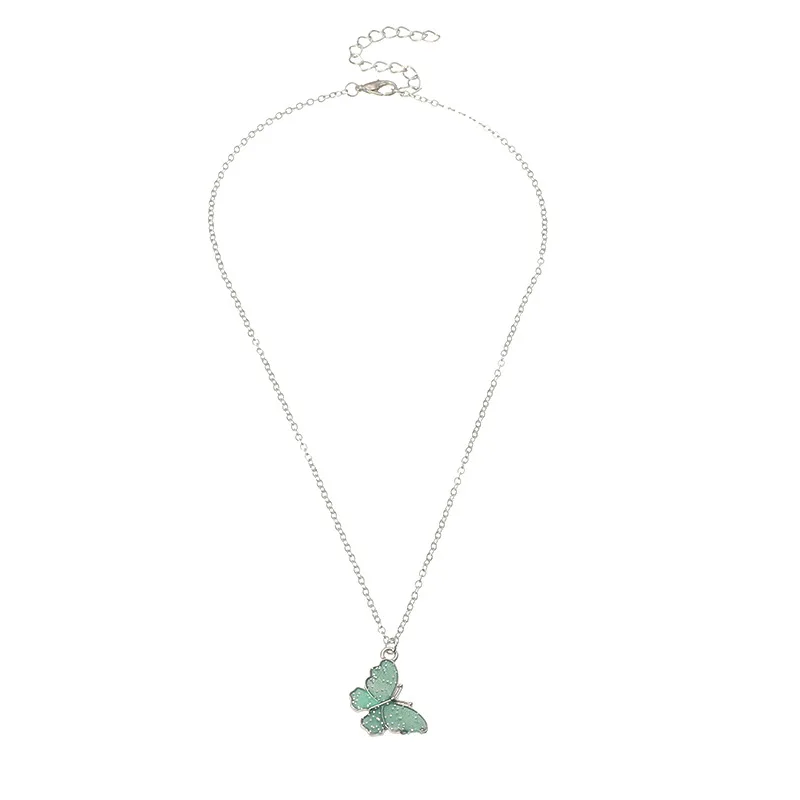 Butterfly 4 Colors Fashion Pendant Necklace For Women Alloy Jewelry Collares Friends Accessories Aesthetics Suspension XL10257 | Украшения