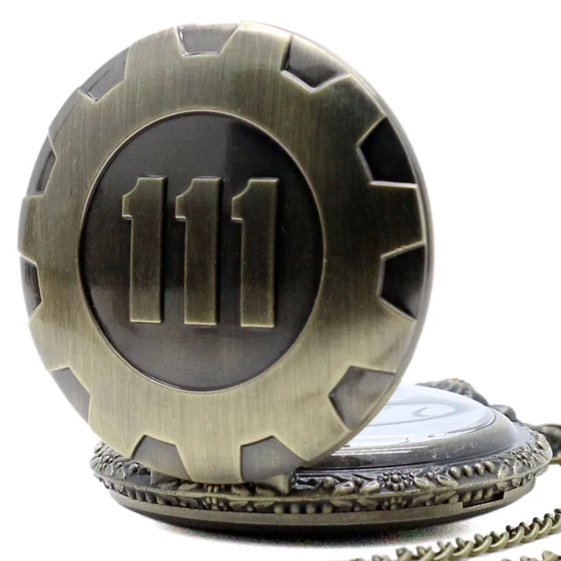 Серый Fallout 4 карманные часы World of Warcraft Skyrim reloj enfermera брелок часы стимпанк часы reloj bolsillo relogio де bolso warcraft - Цвет: Серый