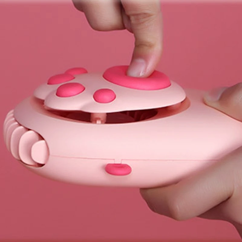 

Y98B Cute Cat Paw Shape Hanging Neck Fan Portable Handheld USB Charging Small Air Cooler Multipurpose Creative Summer Cooling