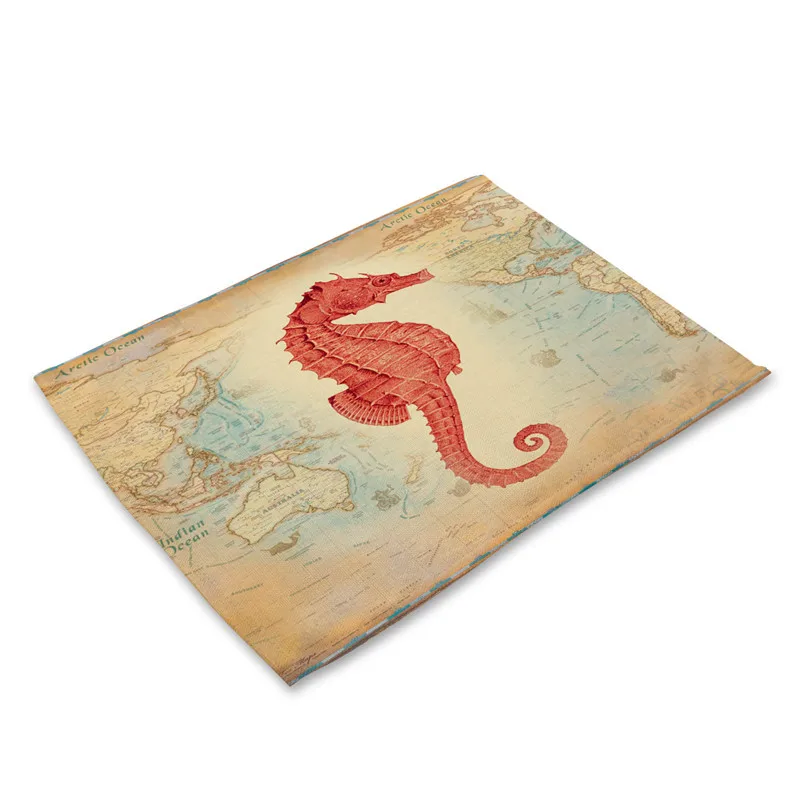 Морская подстилка с улиткой и морскими звездами кухонная коврики для обеденного
