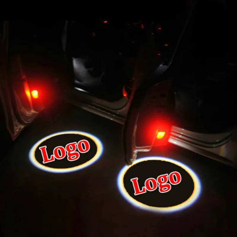 

JURUS 2PCS Led Car Door Welcome Logo Light For Fiat For Daewoo For Chevrolet Logo LED Courtesy Laser Projector Ghost Shadow Lamp
