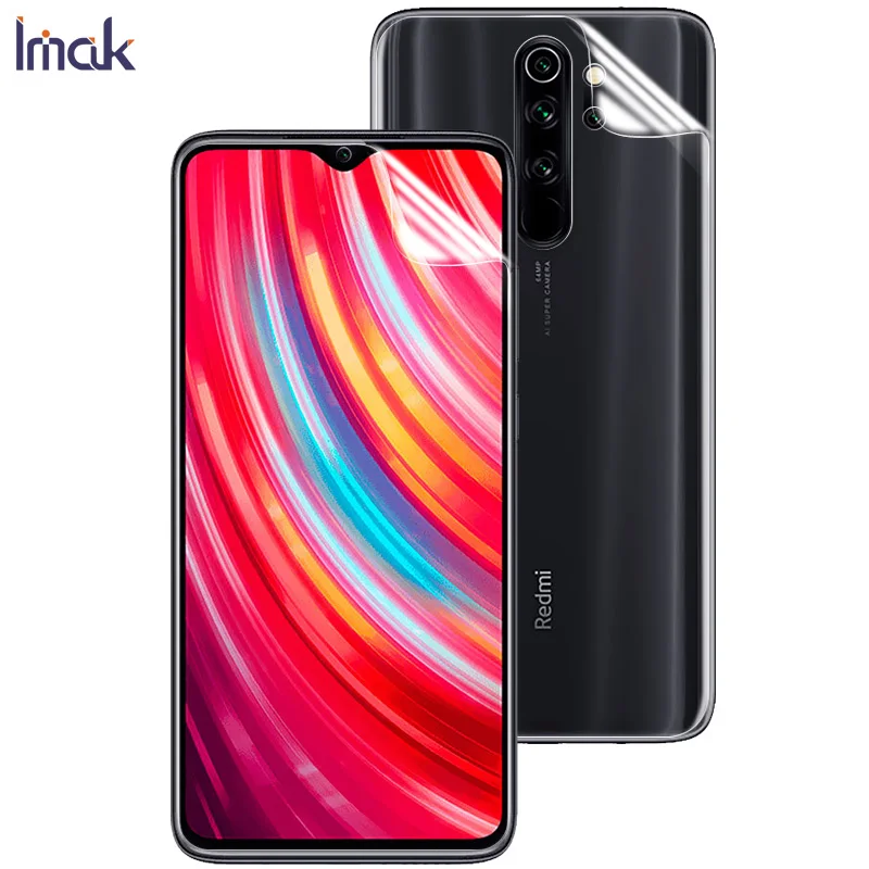 Imak Гидрогелевая пленка для Xiaomi Redmi Note 8 7 Pro задняя Передняя Задняя Защитная Прозрачная Олеофобная пленка