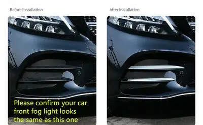 

Chrome Front Fog Light Lamp Eyebrow Cover Trim 4pcs for Benz C Class Sport 2019