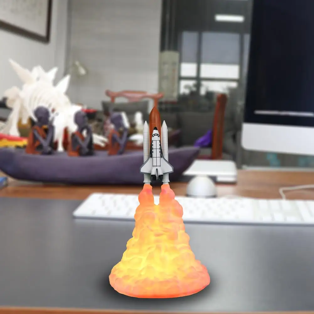 Yfashion 3D печать в форме ракеты ночник для любителей пространства украшение комнаты
