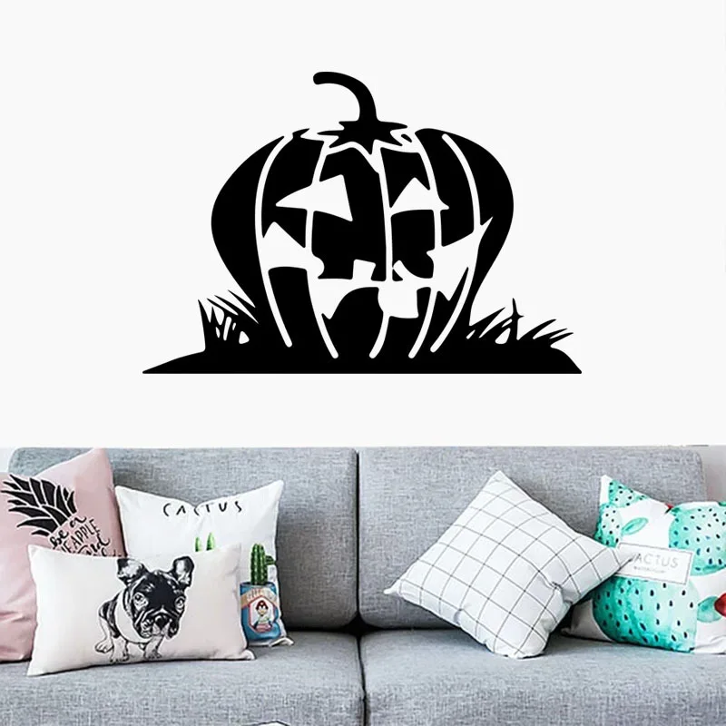

Alloween Carved Pumpkin Head Window Living Room Bedroom Decorative Wall Stickers