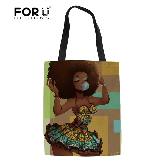 FORUDESIGNS/племенной этнический Женский Ретро сумка на плечо большая льняная художественная женская сумка для девочек в африканском стиле с традиционным принтом сумка из перерабатываемого материала - Цвет: Шоколад