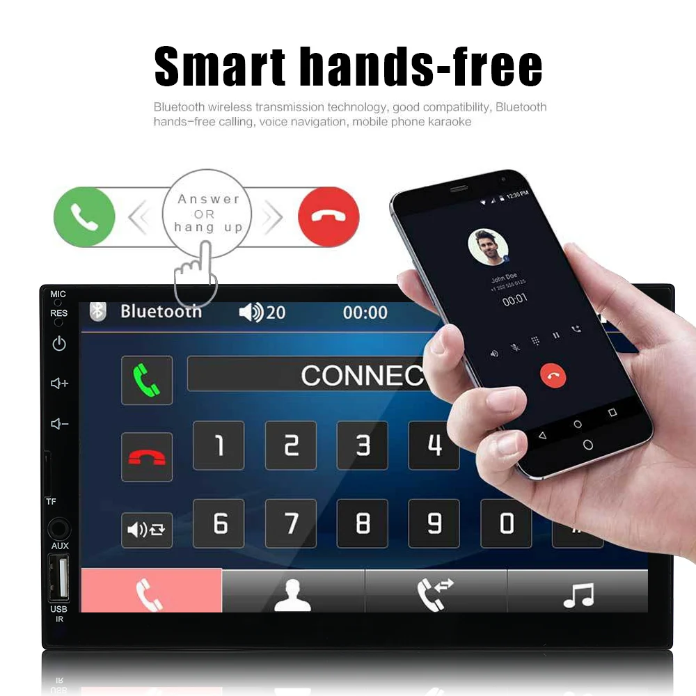 12v car mp5 player dvd stereo radio audio media reversing vedio 2 din 7 inch screen automobile accessories universal electronics free global shipping